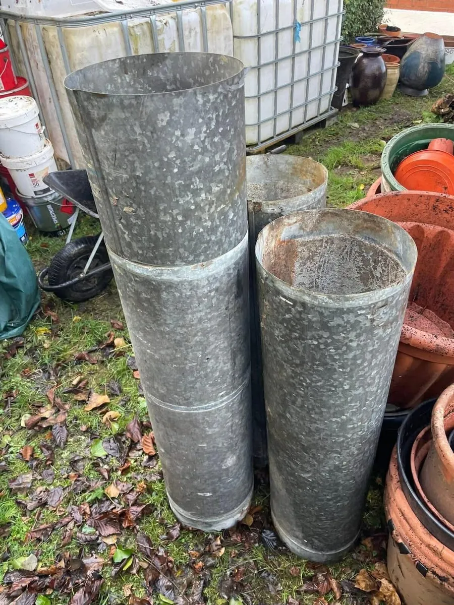 3 large metal pipes - Image 3