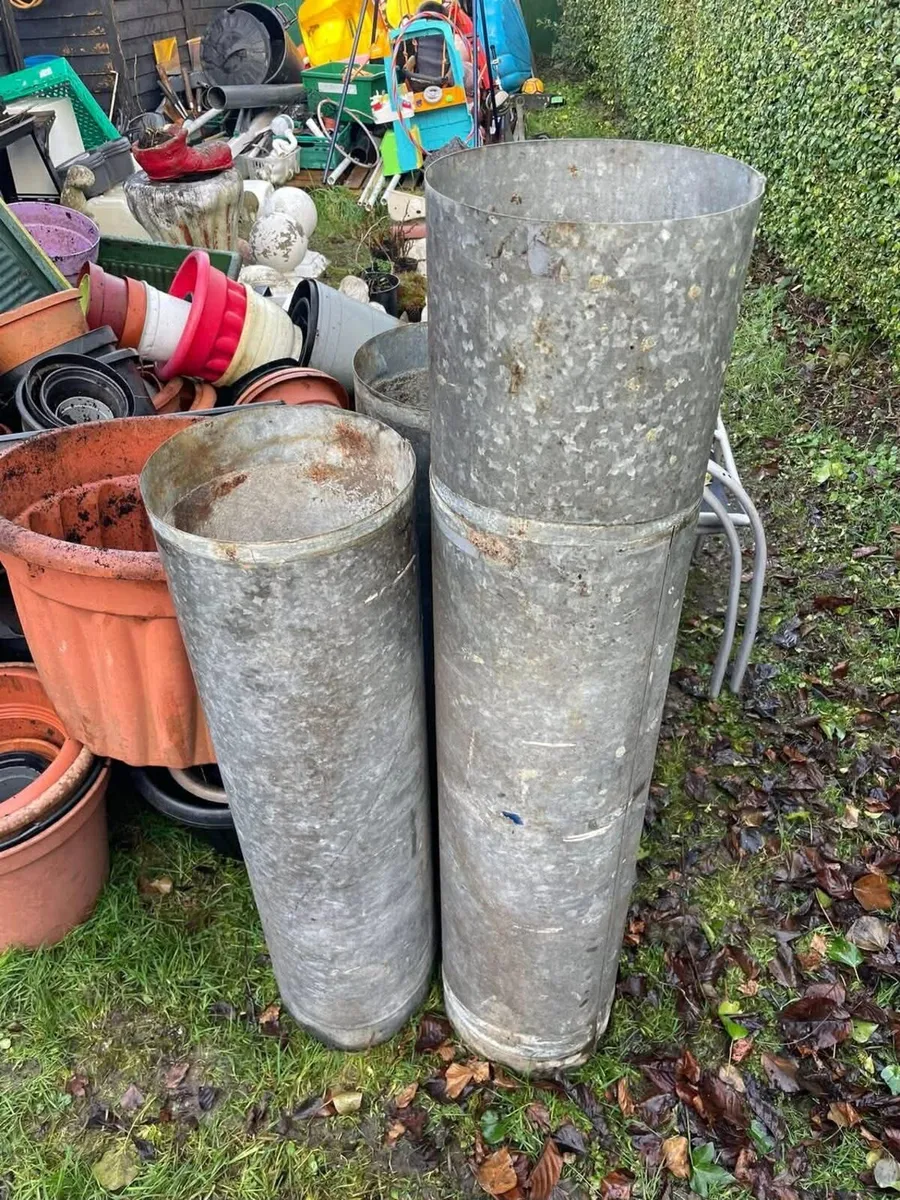 3 large metal pipes - Image 4