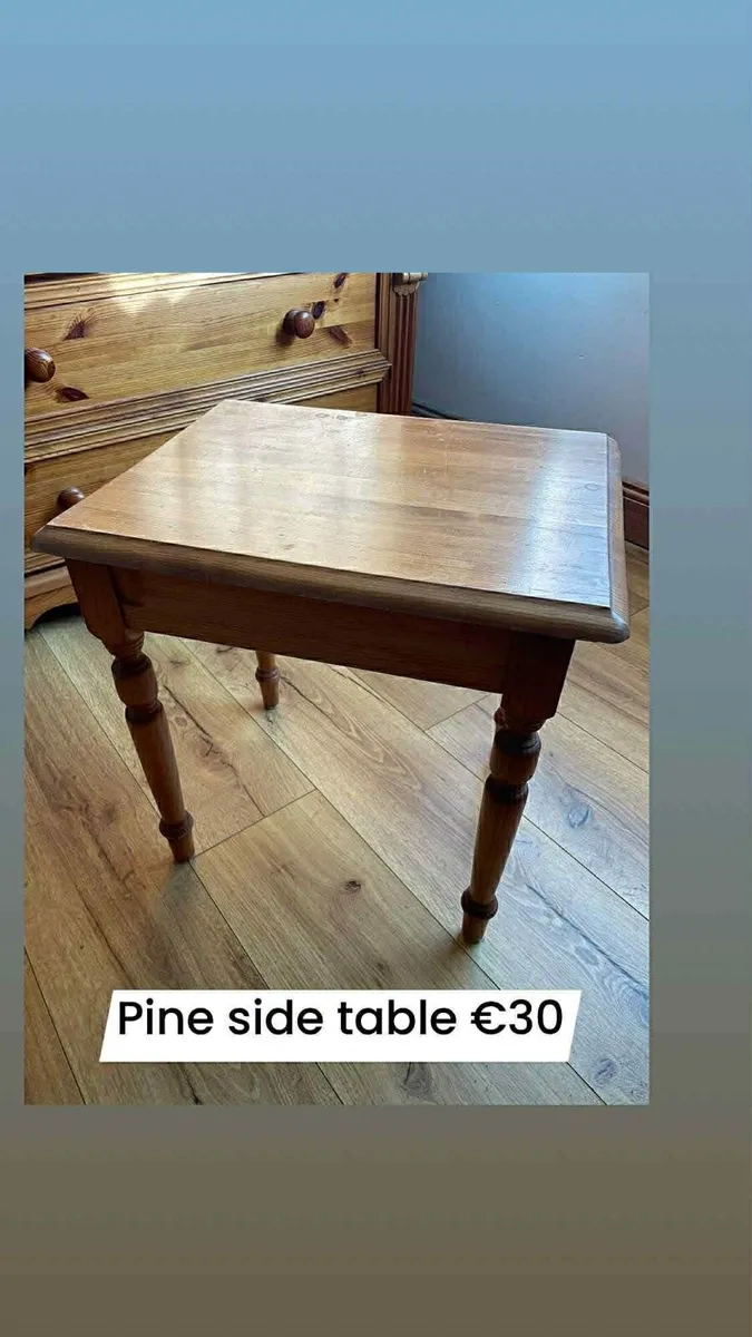 pine side table / stool - Image 2