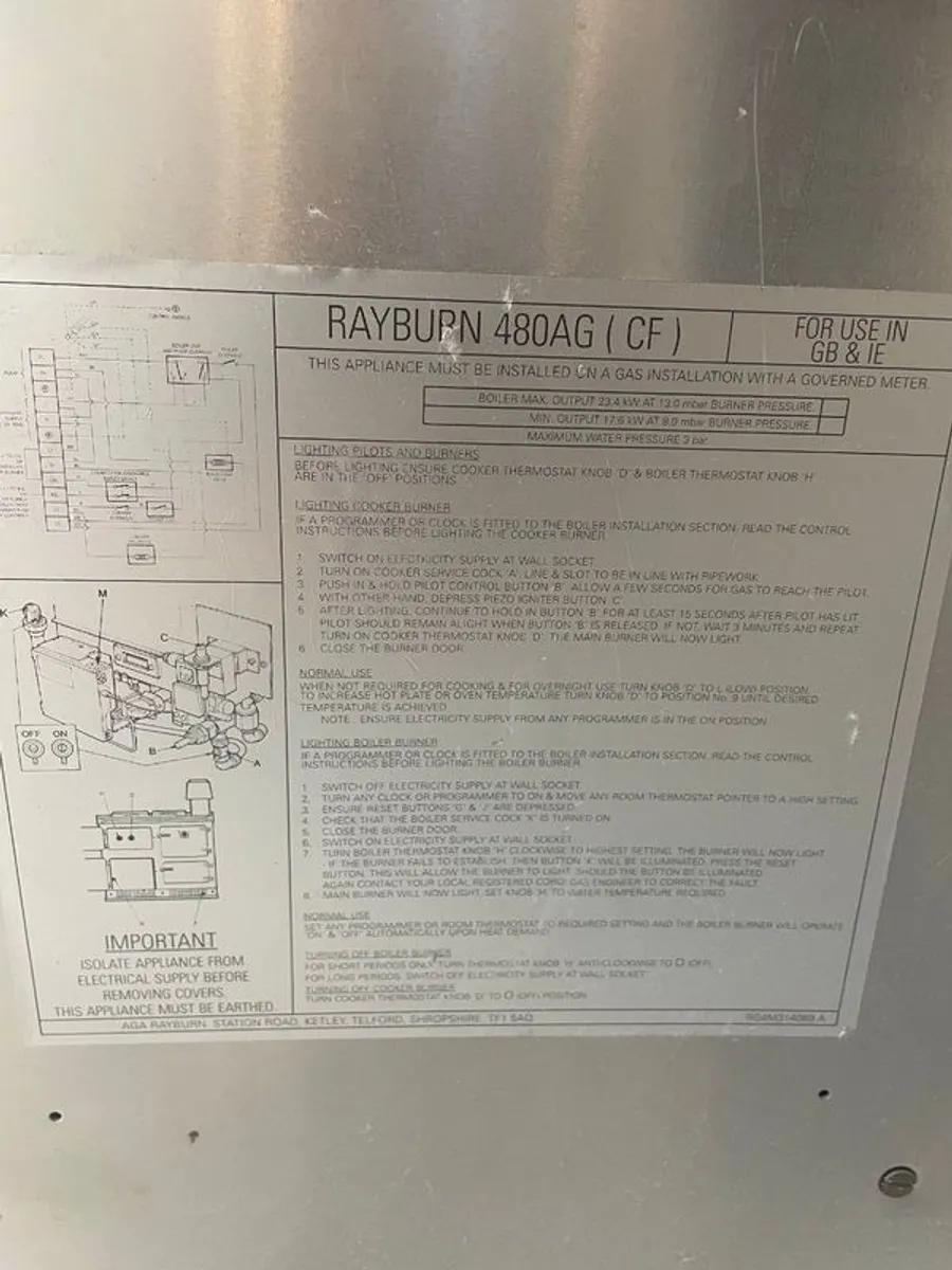 Rayburn 480AG Central Heating,Hot Water and Oven Model - Image 4