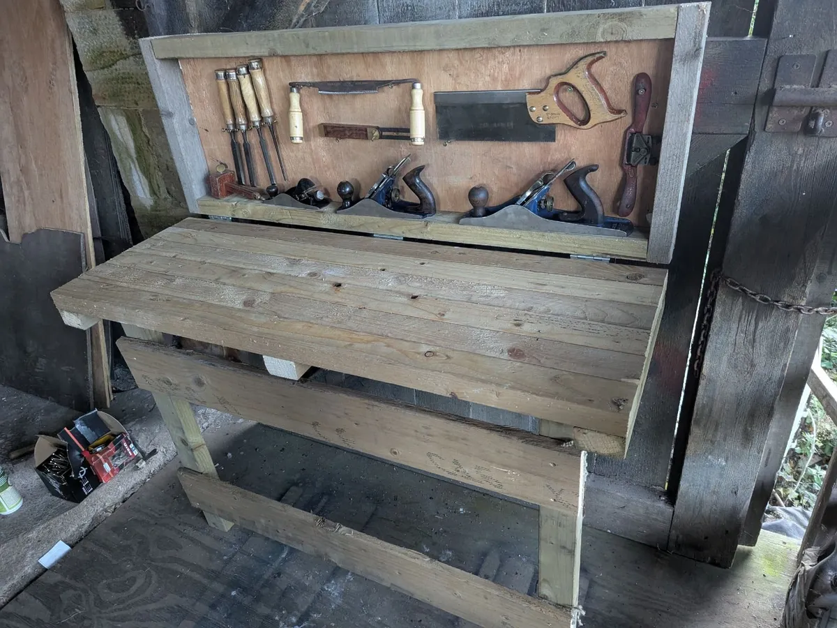 Folding Woodwork Bench - Image 3
