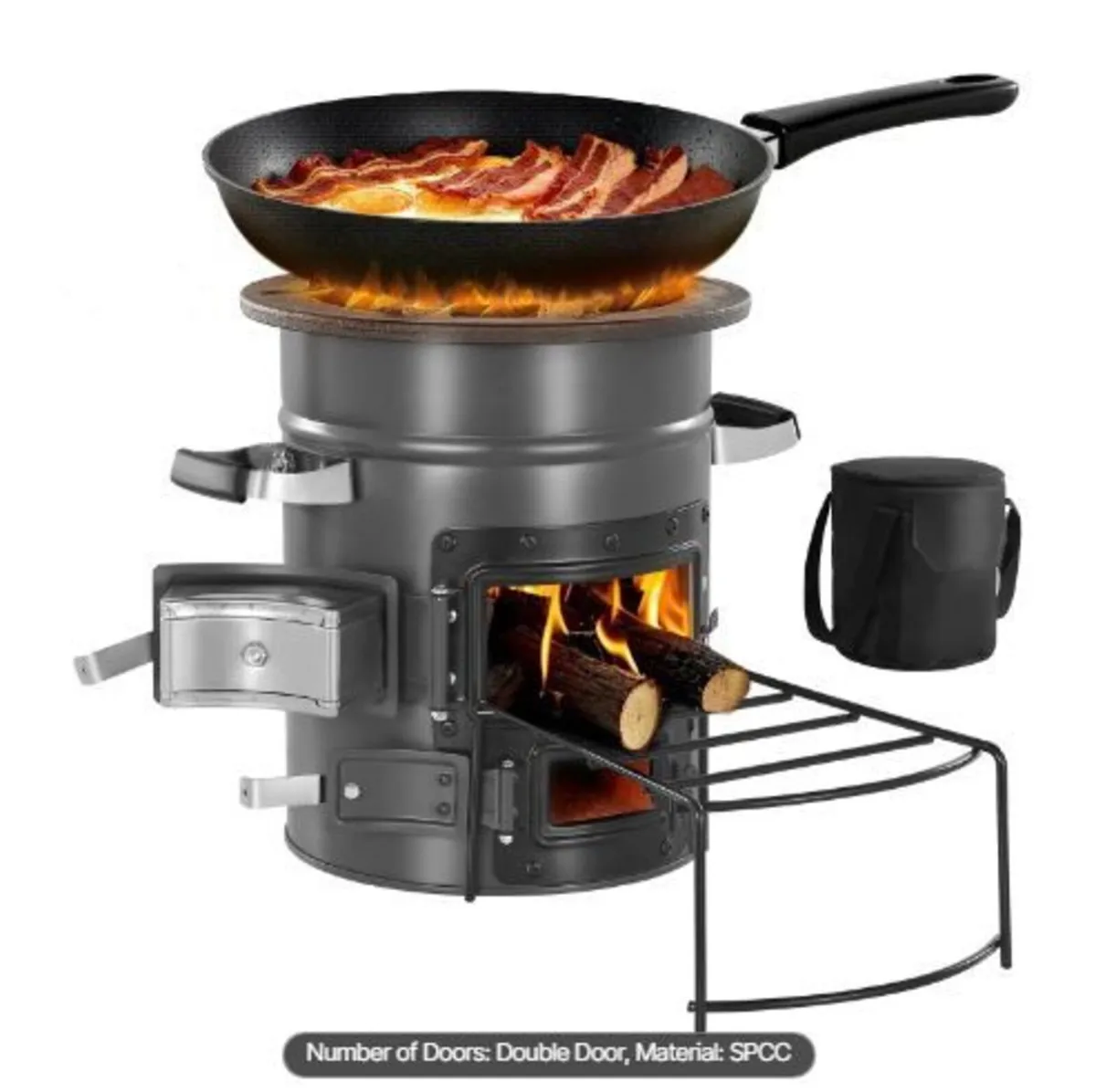 Camping Rocket Stove, Wood Burning Portable Rocket - Image 1