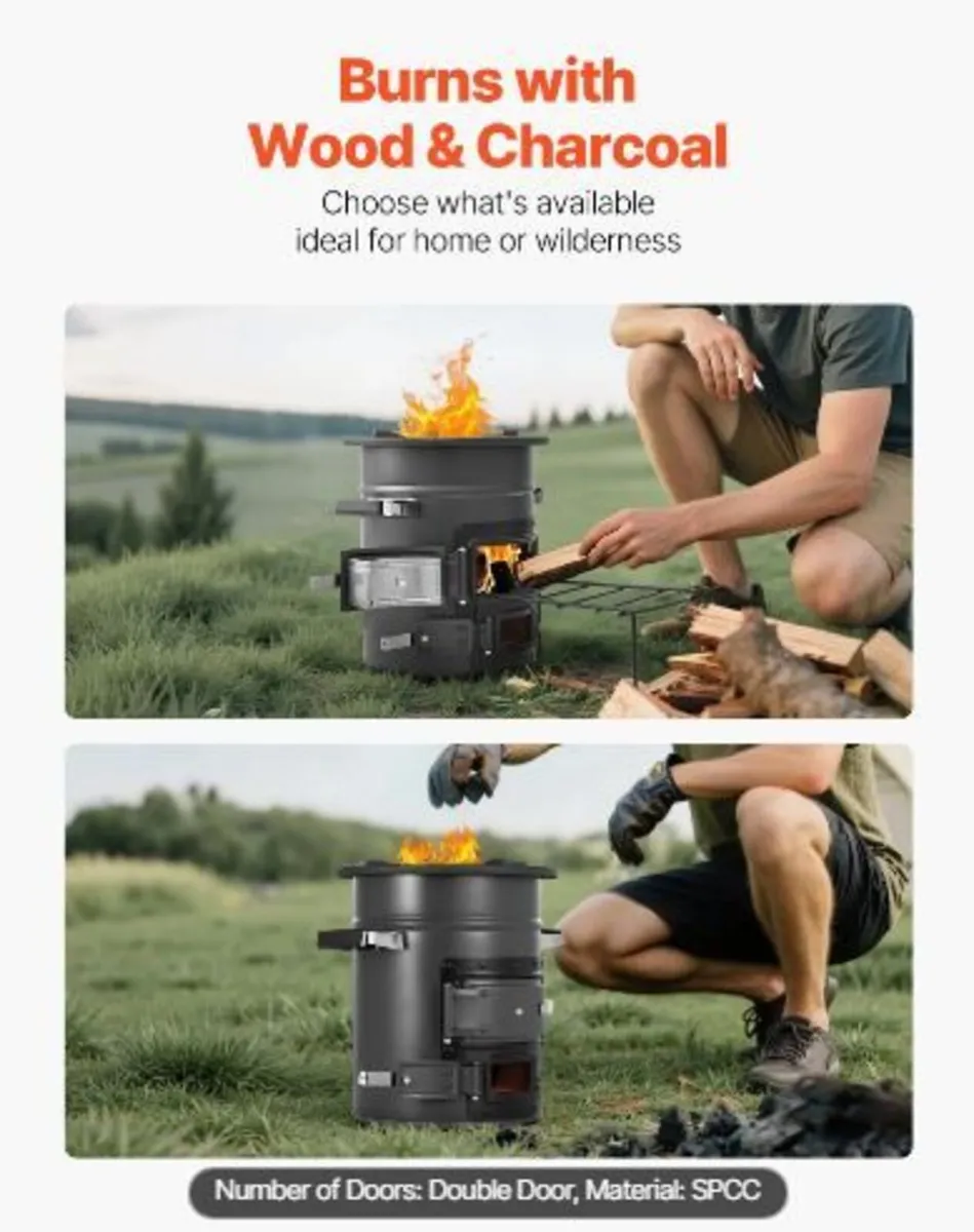 Camping Rocket Stove, Wood Burning Portable Rocket - Image 2