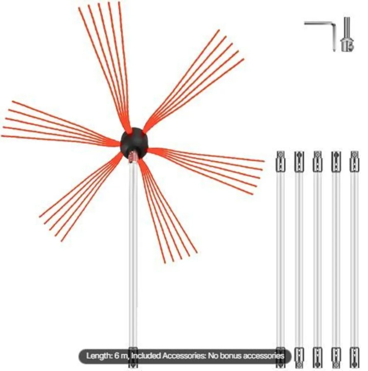 Flexible Chimney Sweep Rods, 6 m - Image 1