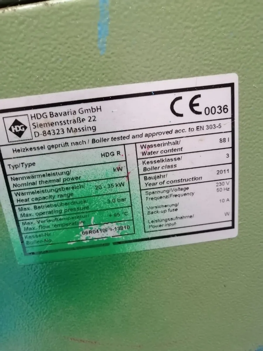 HDG Bavaria 35kW Log Wood Boiler with Buffer Tank - Image 3