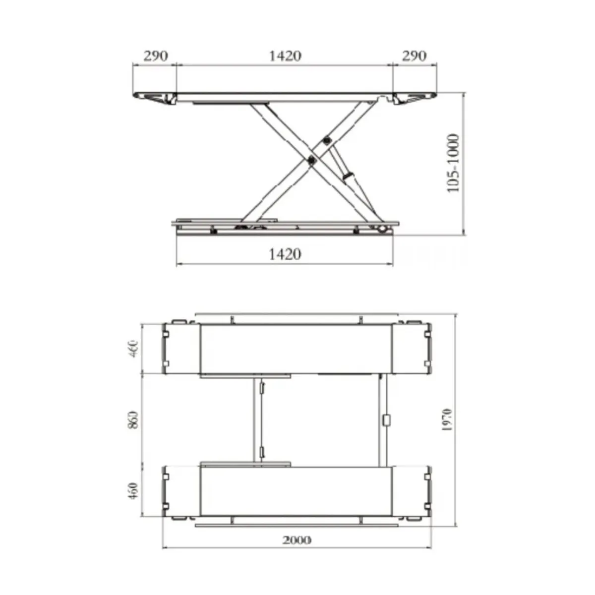 Mid-Rise Scissor Lift 3 Tonne, 230 Volt - Image 2