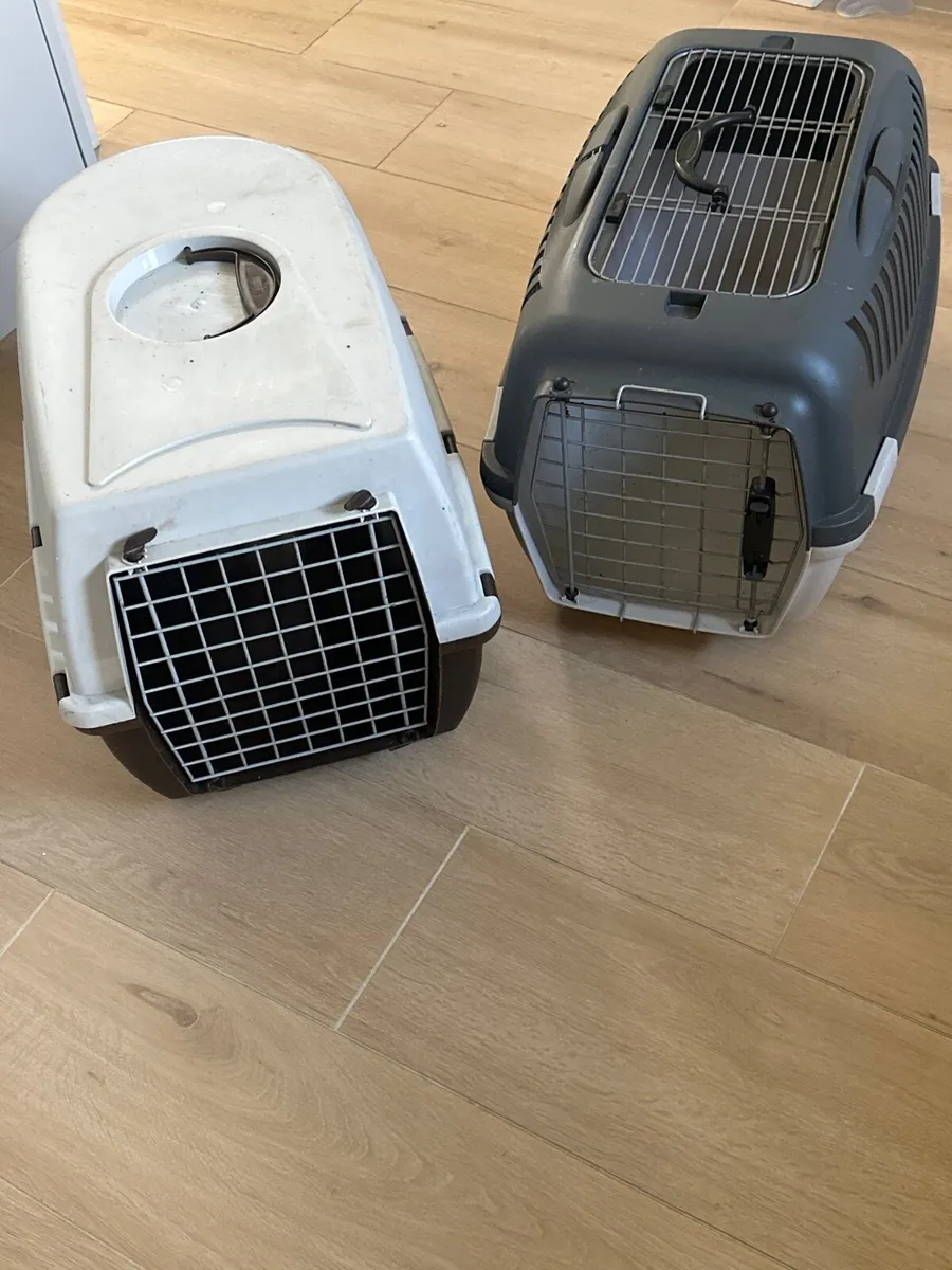 Dog 2 small carrier boxes - Image 1
