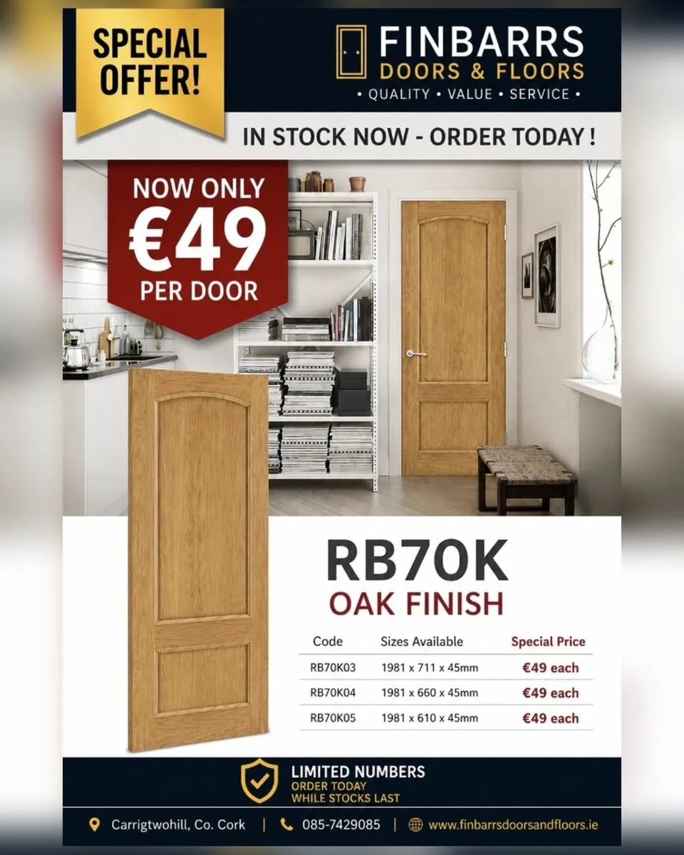 Deanta Oak Rb7 Sizes only as per AD