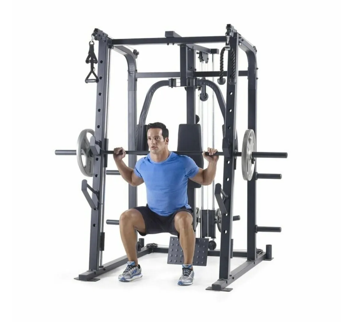 Smith machine rack with plate loaded cables - Image 3