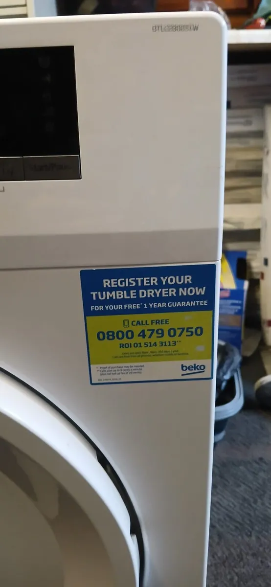 Beko dryer 9 months old.  As new - Image 2
