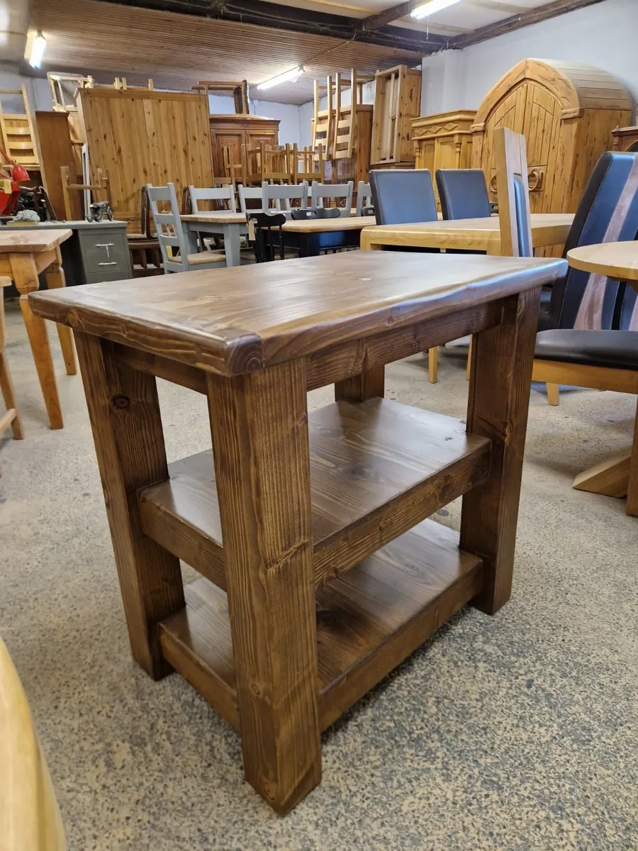 Handmade sink stands, cabinets, pine workshop - Image 3