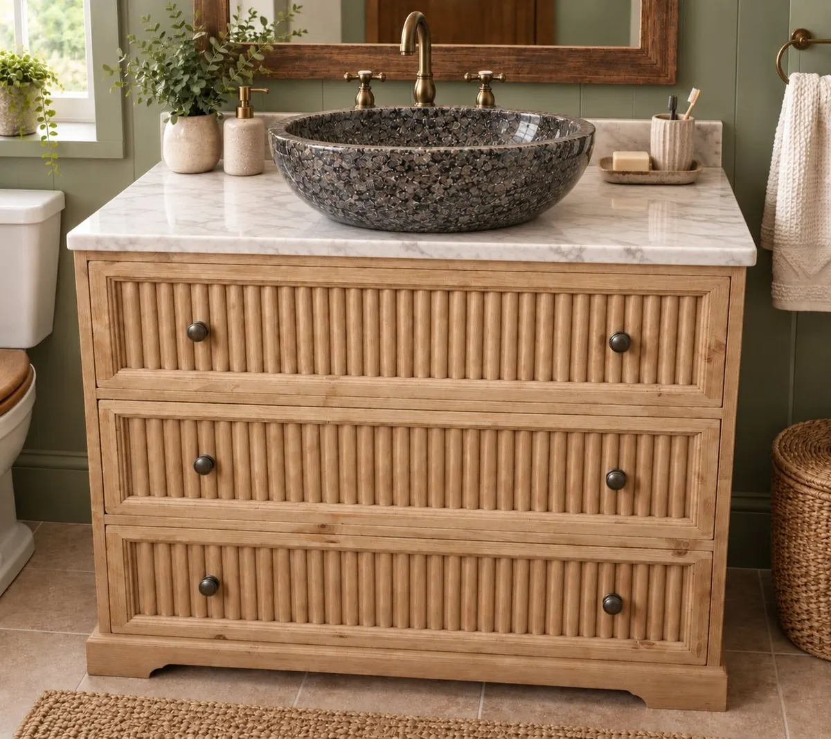 Handmade sink stands, cabinets, pine workshop - Image 1