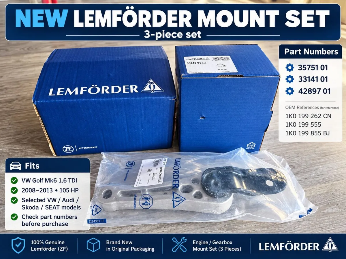 LEMFORDER VW Golf Mk6 Mount Set NEW - Image 1