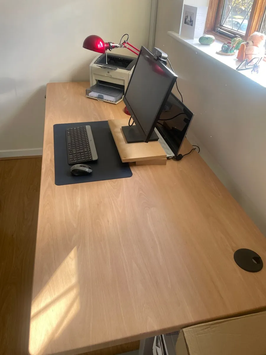 Standing desk (Scandic) - beech top - 200cm x 80cm - Image 2