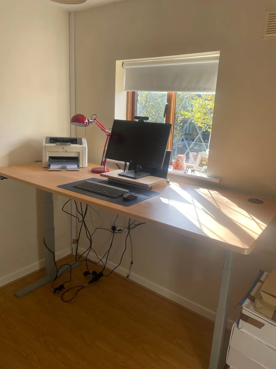 Standing desk (Scandic) - beech top - 200cm x 80cm - Image 3