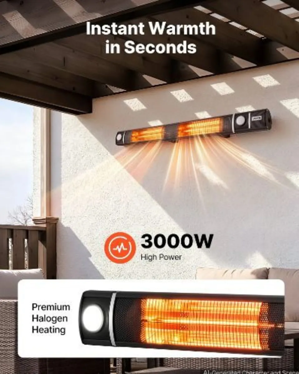 Infrared Heater 3000W Electric Space - Image 1