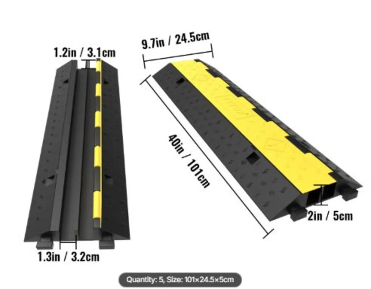 Cable Protector Ramp 101x24.5x5 cm , 5 Packs 2 - Image 3