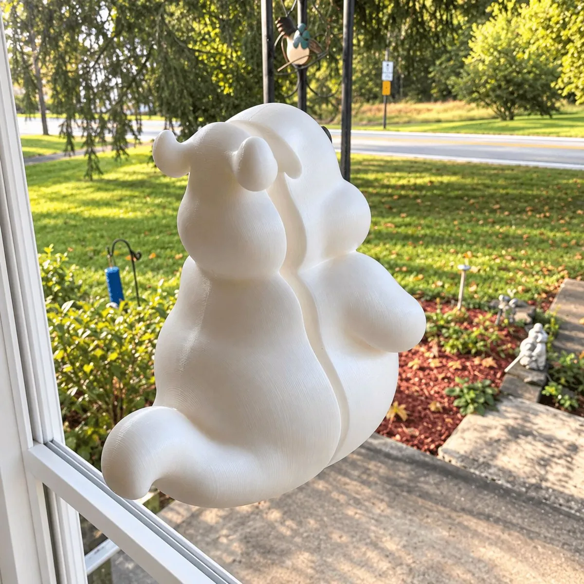 Jolly Ghost Through the Window - 3D - Halloween - Image 2