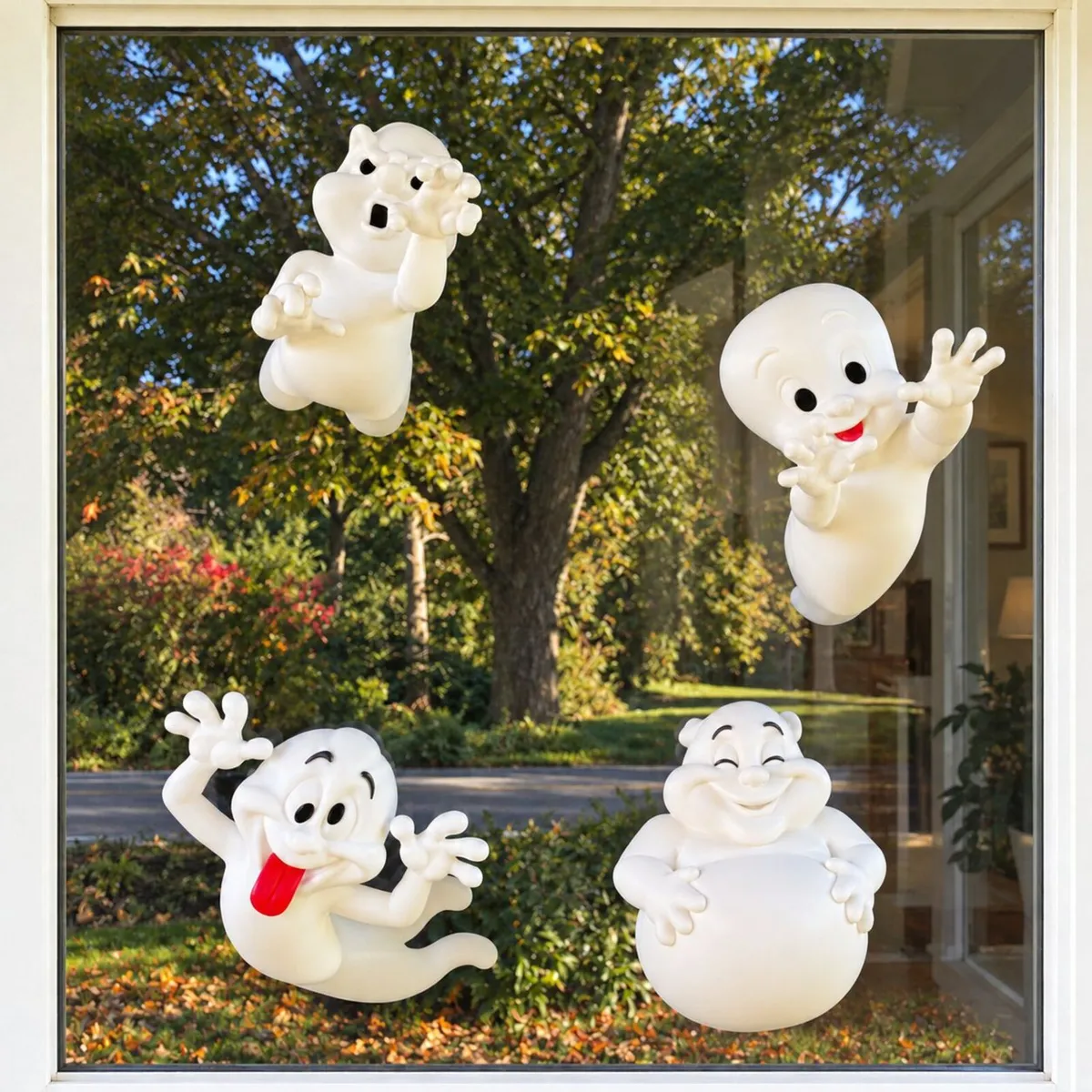 Ghost Family Through the Window - 3D - Halloween - Image 1