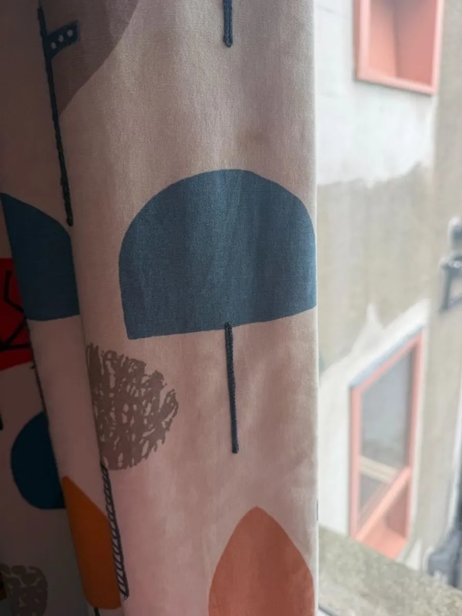 Fully lined beautiful curtains 'Trees' some with embroidery on them textured - Image 3