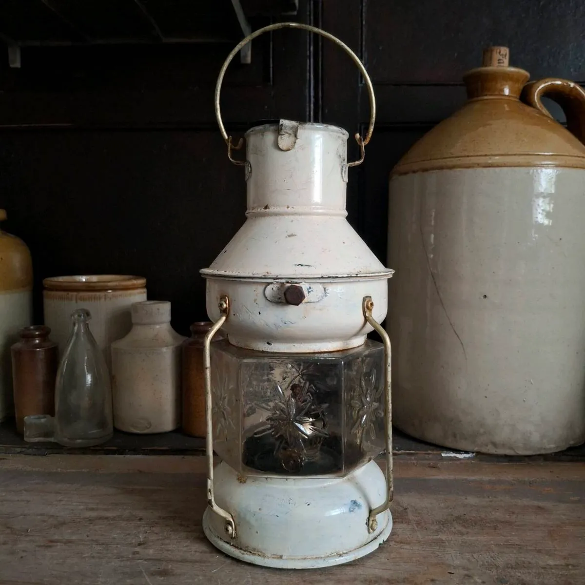 Mid-Century Nautical Style Storm Lantern - Image 1