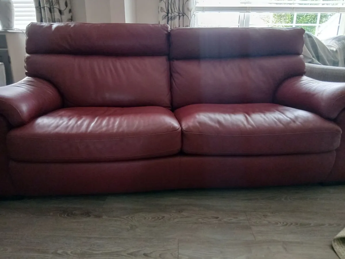 Natuzzi Leather Sofa - Image 2