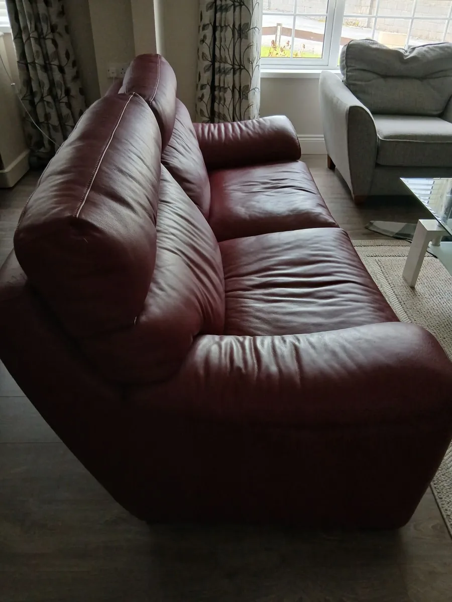 Natuzzi Leather Sofa - Image 4