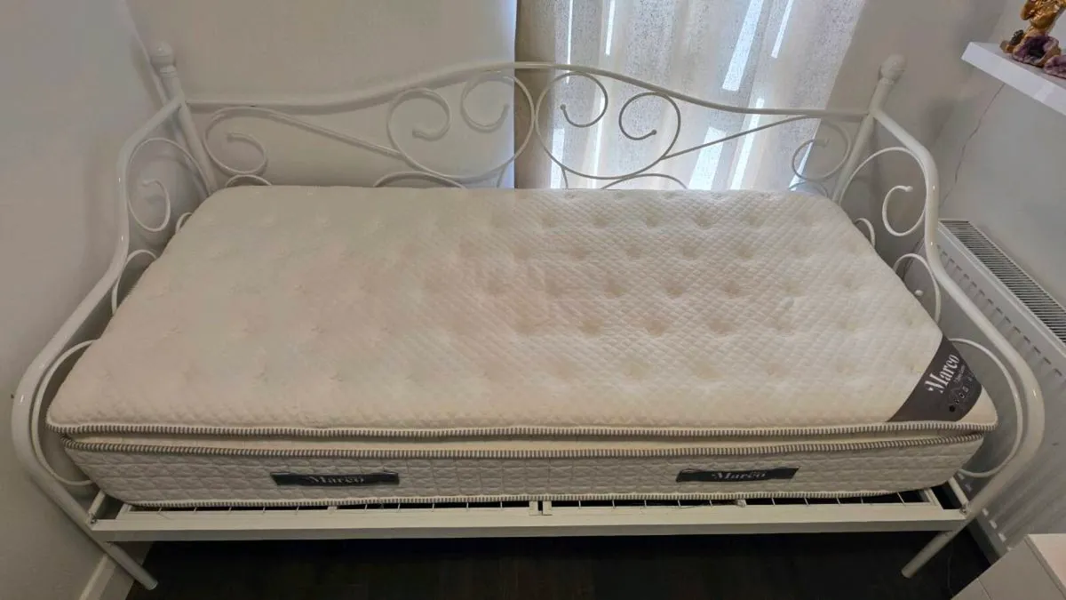 Single bed frame and Marco mattress - Image 1