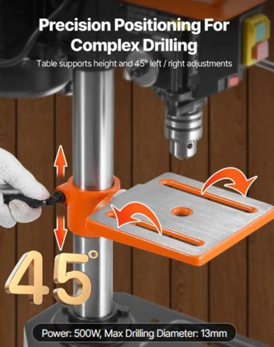 203.2mm Benchtop Drill Press,500W Induction Motor - Image 4