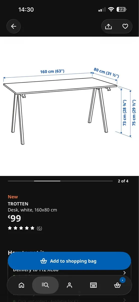 Desk table 160x80 - Image 2
