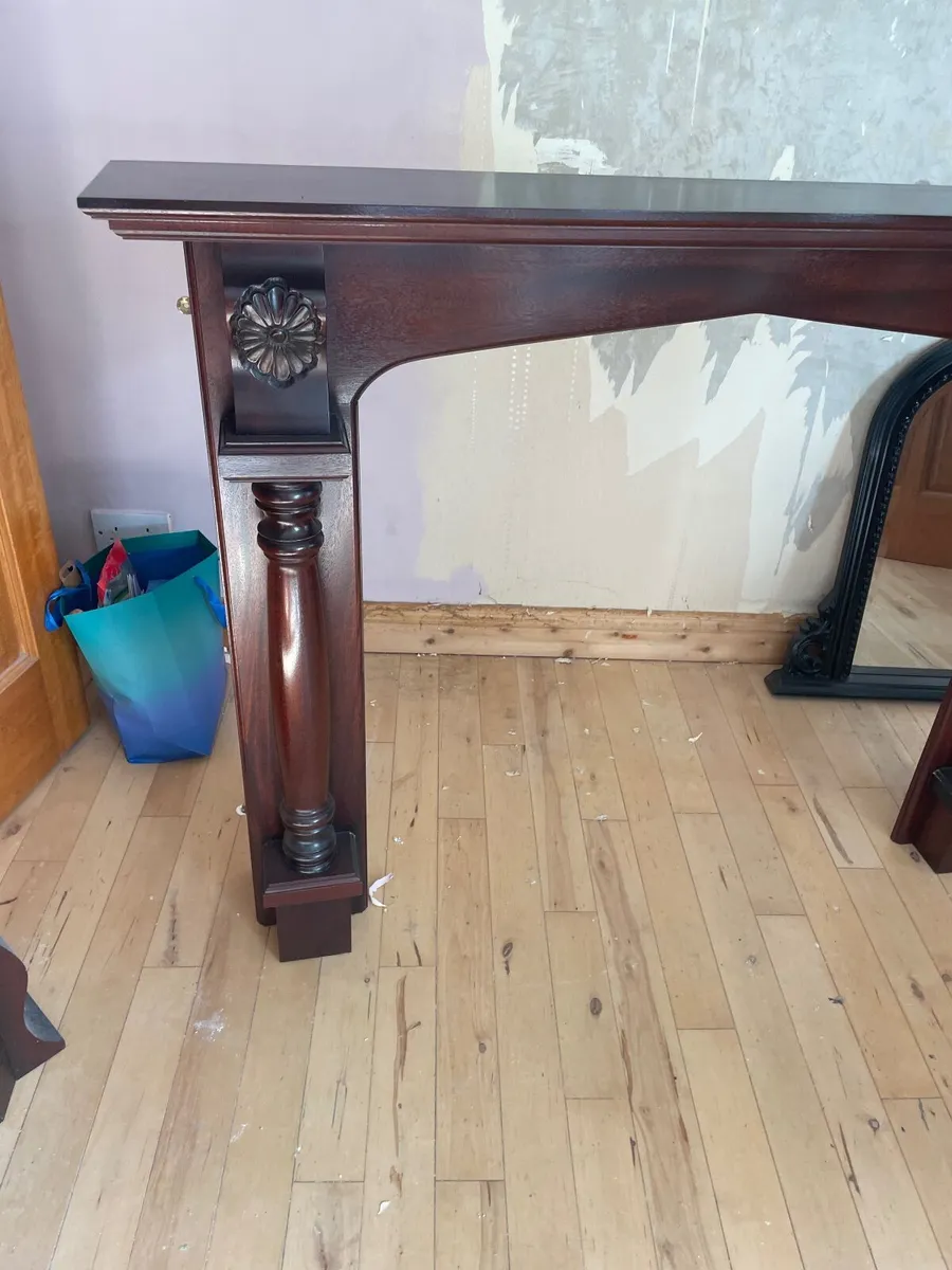 Mahogany fireplace surround - Image 3