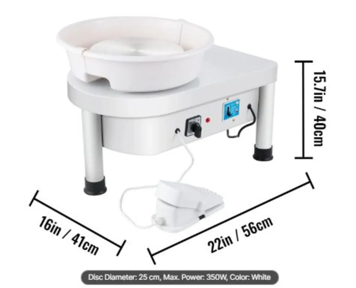 Pottery Wheel 25CM Pottery Forming Machine 280W - Image 2