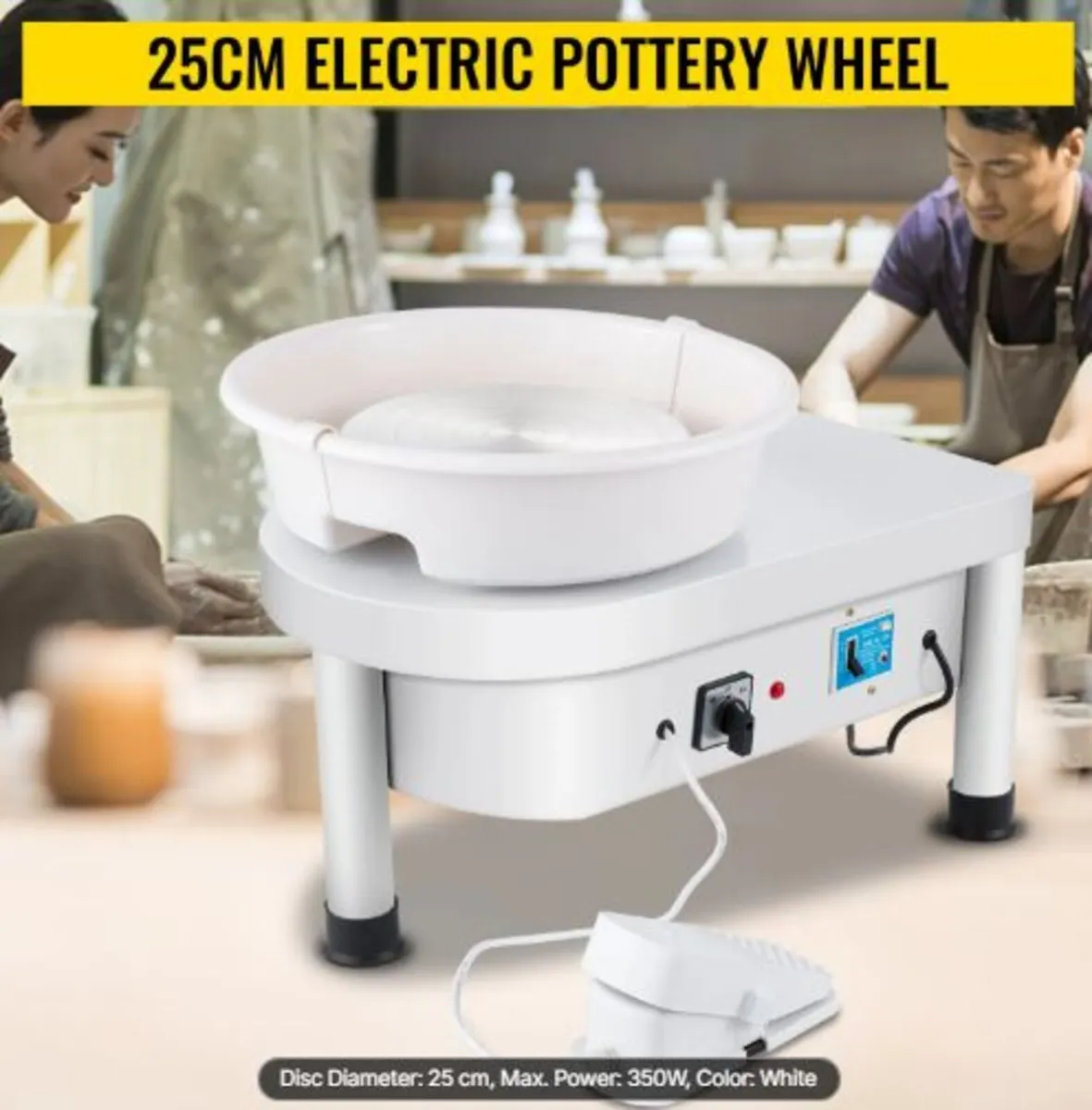 Pottery Wheel 25CM Pottery Forming Machine 280W - Image 3