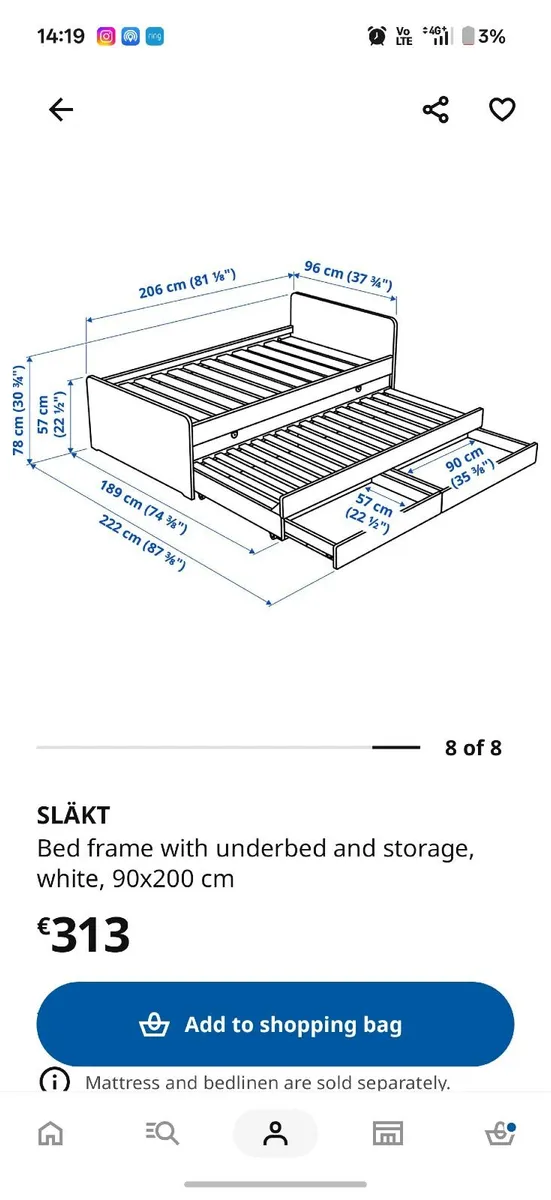 Ikea bed - Image 2