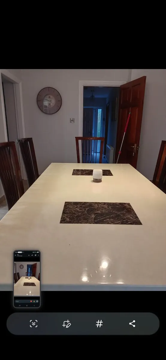 Marble Kitchen Table and Chairs - Image 1