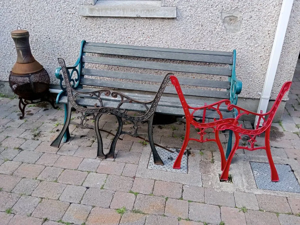 Garden bench  ends - Image 1