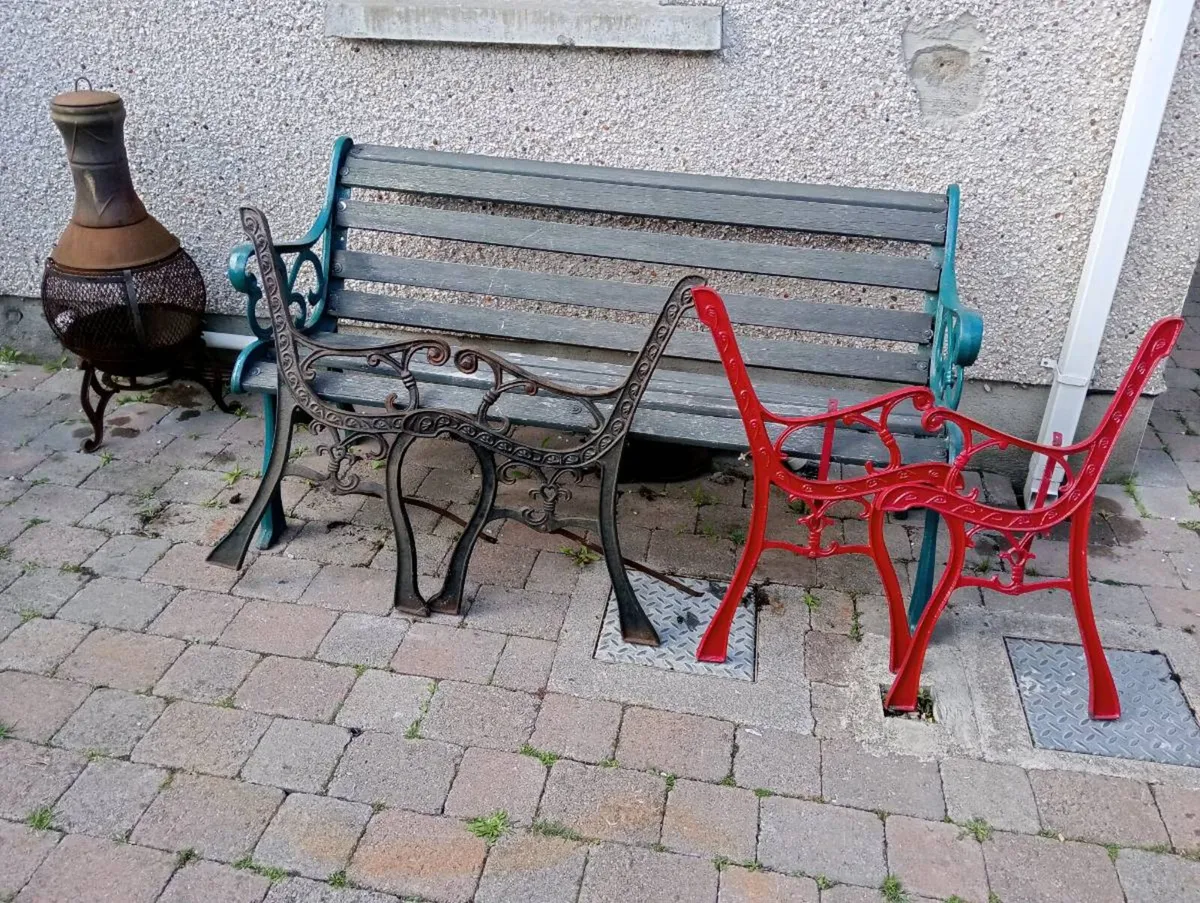 Garden bench  ends - Image 4