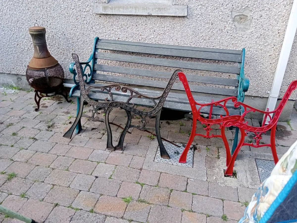Garden bench  ends - Image 2