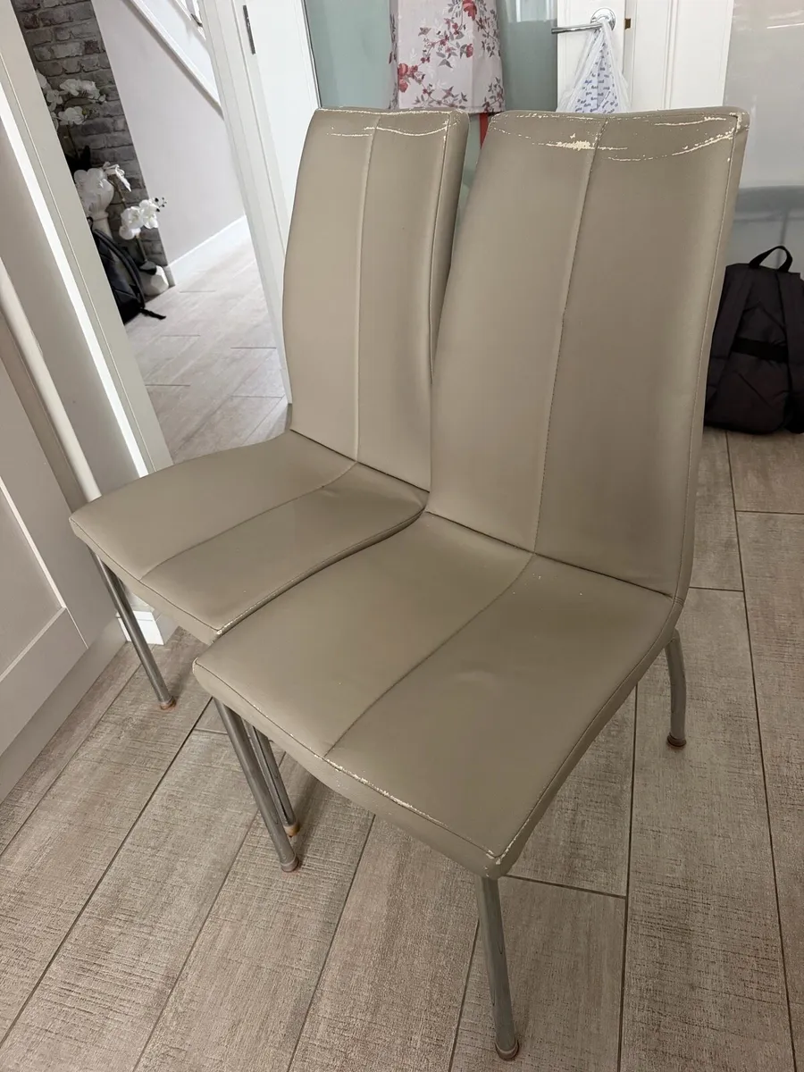 Set of 6 high back dining chairs