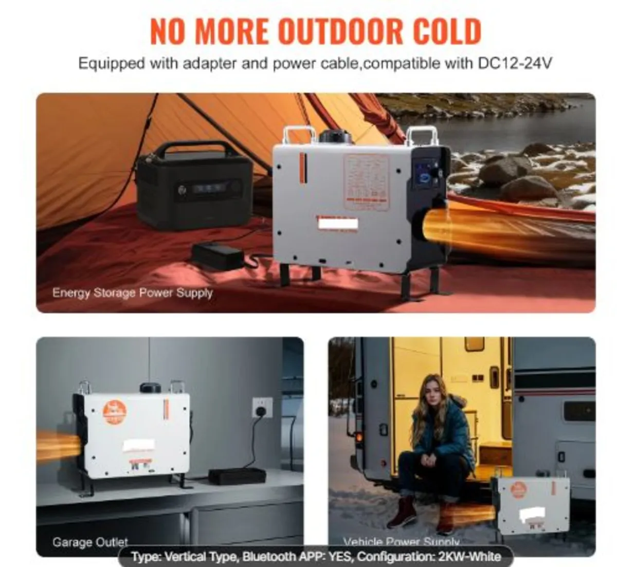 2KW Diesel Heater, 12V/24V All in One Diesel Air - Image 2