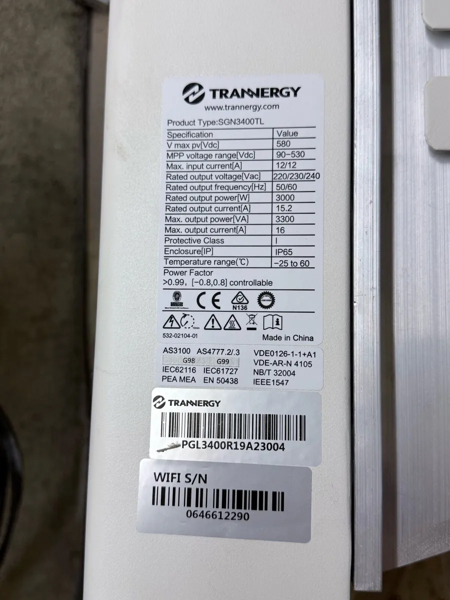 Tranenergy inverter 3.1kwh - Image 2