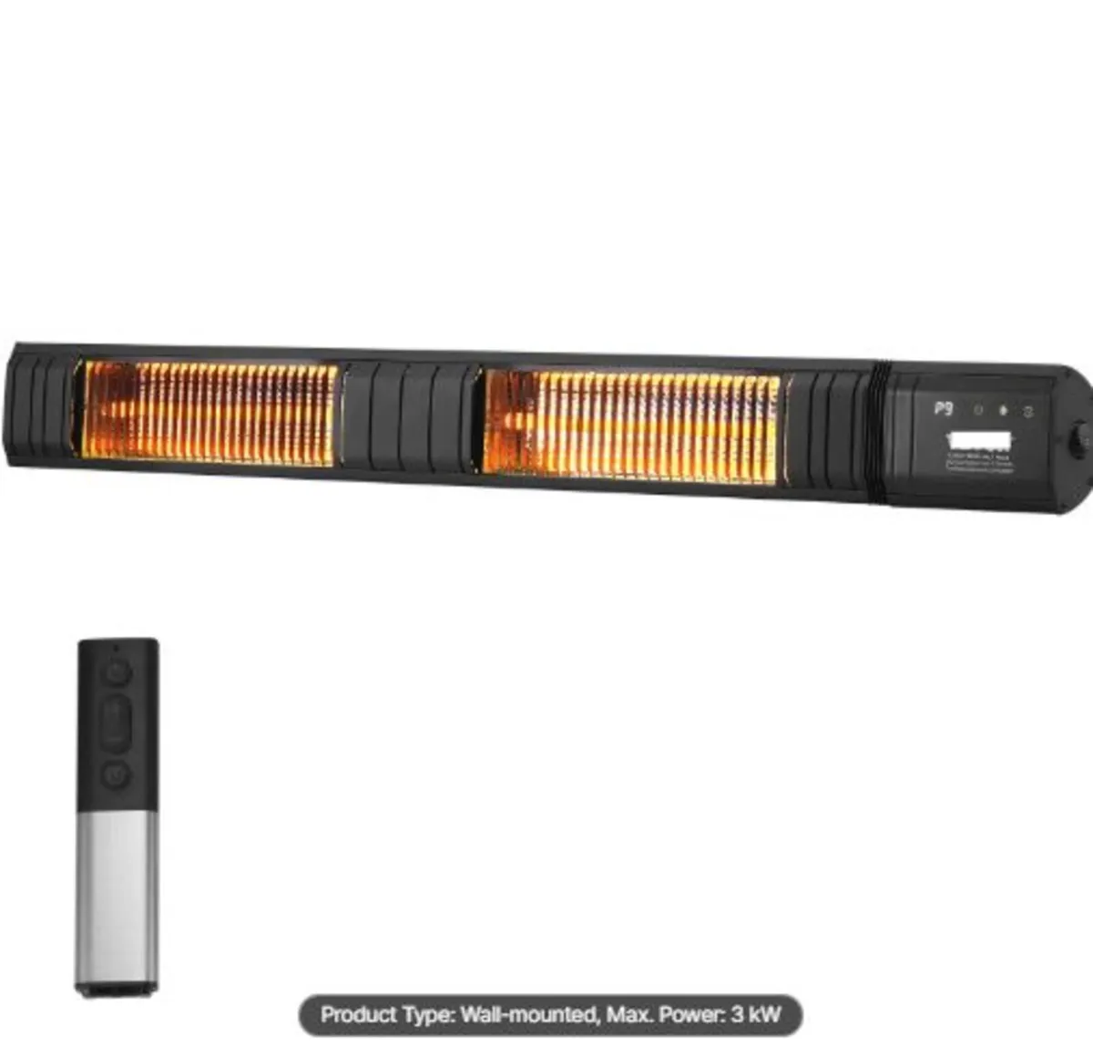 Infrared Heater, 3000W Remote Control Electric - Image 1