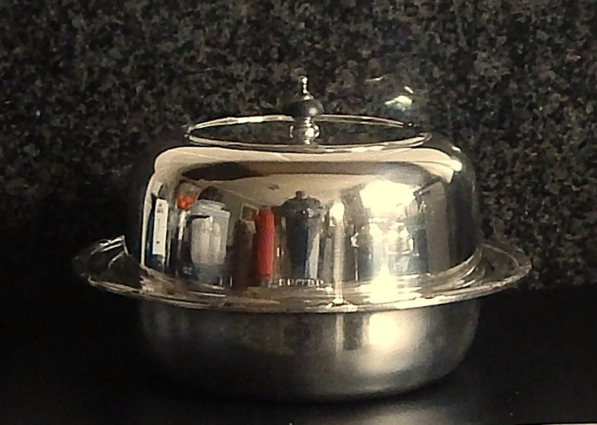 Vintage 3 Part Silver Plated Muffin Dish - Image 2