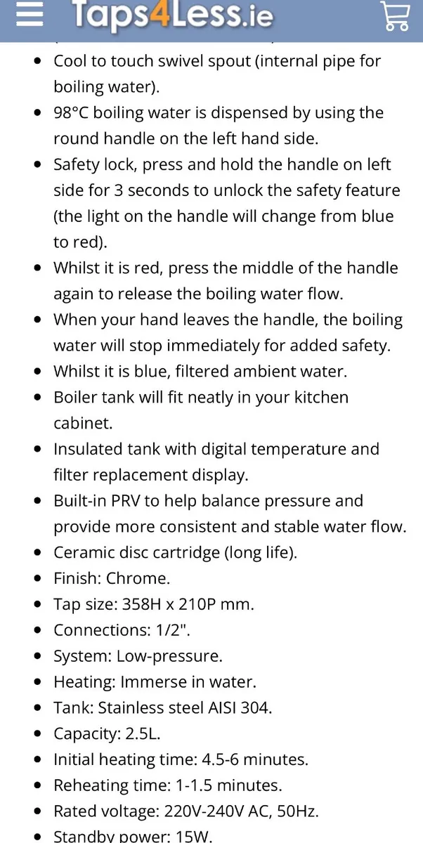 Tremercati 4 in 1 boiling tap - Image 4