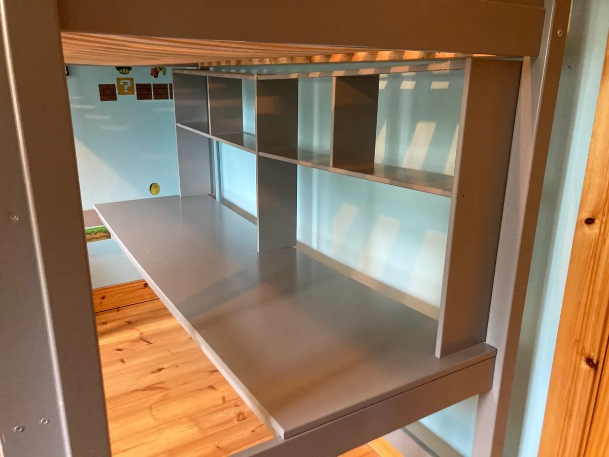 Bed with built in desk - Image 1