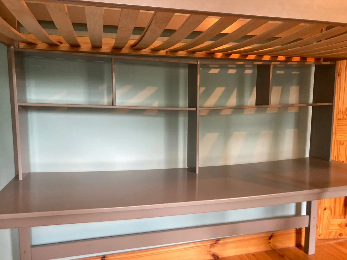 Bed with built in desk - Image 2