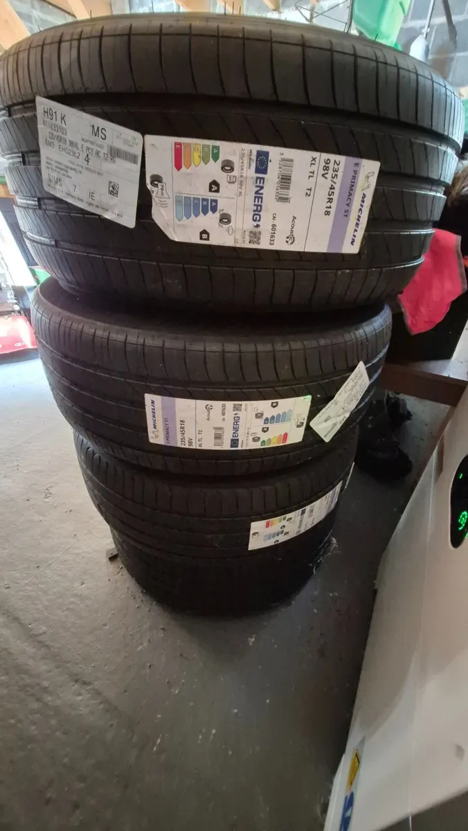 4 x New Michelin E Primacy Tyres (235 45 r18) - Image 1