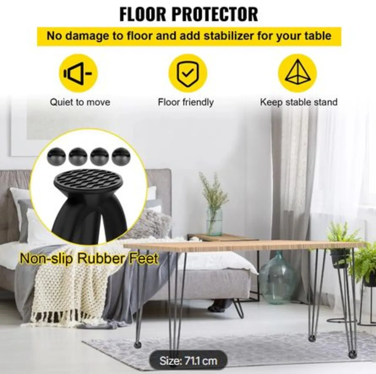 Hairpin Table Legs 71.1 cm Black Set of 4 Desk Leg - Image 3