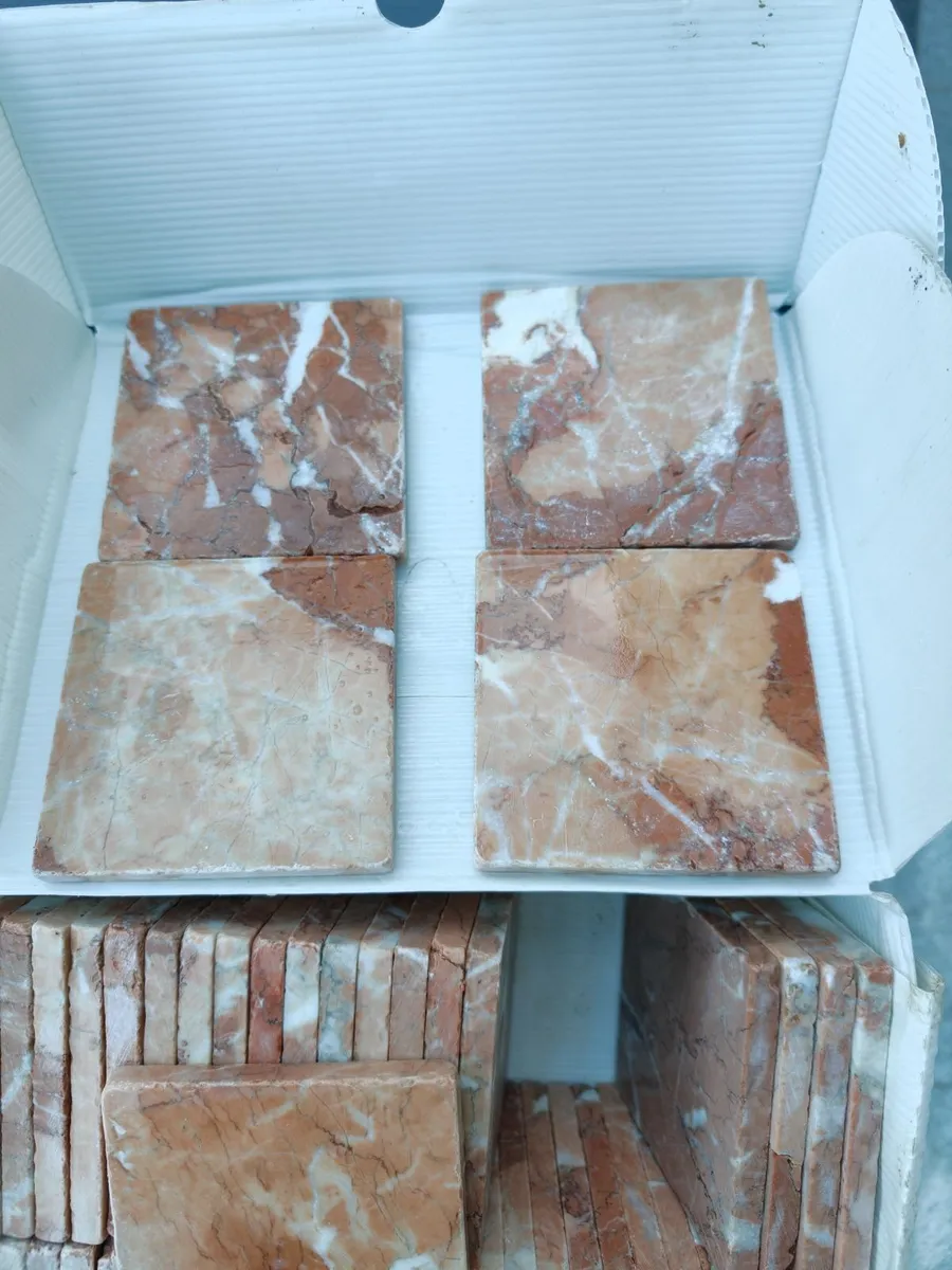 Classic Rosso rumbled marble Tiles - Image 1