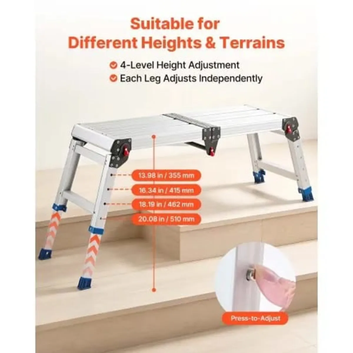 Folding Work Platform, Adjustable Height 360-508 m - Image 4